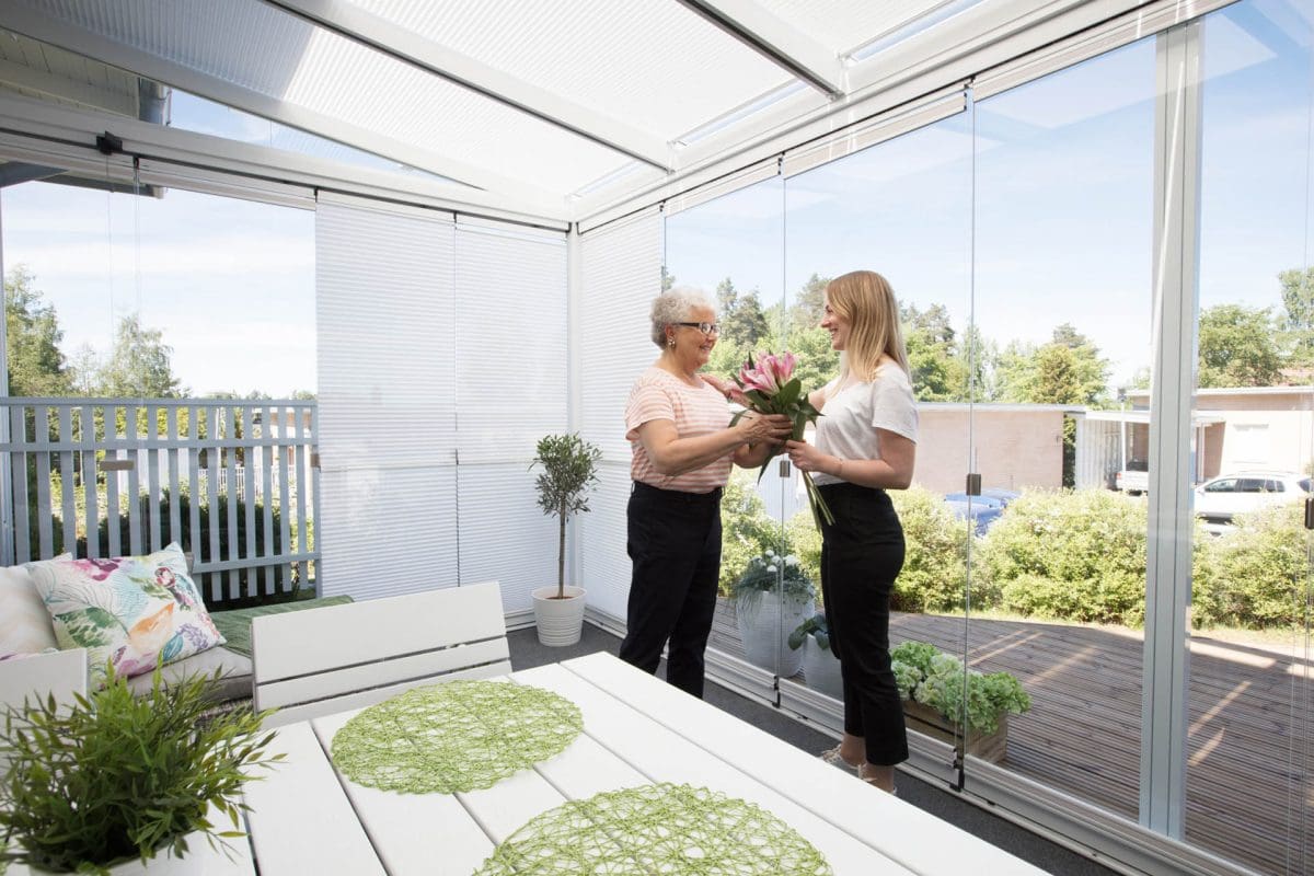 Lumon terrace glazing family Panorama - Cierres de Cristal Plegales